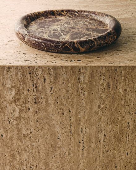 Поднос Lenorel из бордового мрамора 30 x 23 см