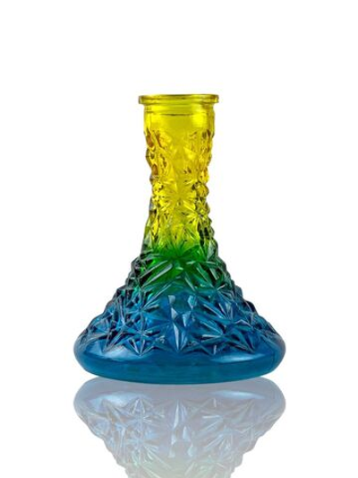 Колба для кальяна hookawell E.CrystaL "SeaSunSeT" (Желто-голубая)