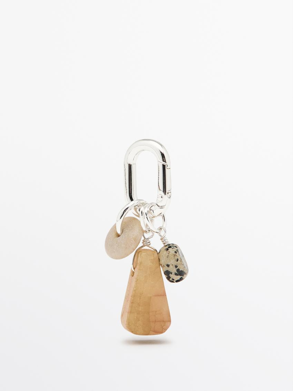 Massimo Dutti Подвеска с камнями, костяной