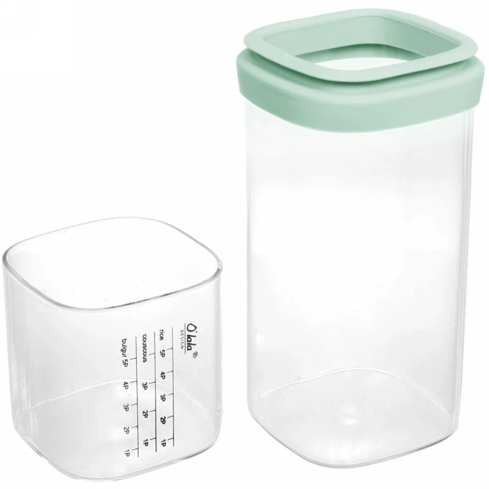 Банка для продуктов стеклянная 700мл «O'lala» с мерный стаканом