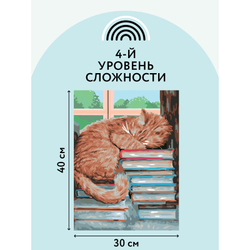 Картина по номерам на холсте "Дневной сон", 30*40, с акриловыми красками и кистями, ТРИ СОВЫ