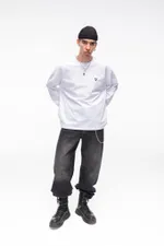 Лонгслив Kraizy Stripes Be Fucking Nice белый