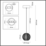 5008/5LA L-VISION ODL24 583 золотой/металл/акрил Подвес LED 5W 4000K 390лм CRYSTAL