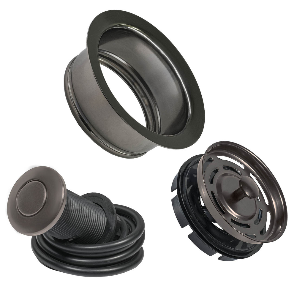 Комплект для измельчителя фланец + кнопка BORT фланец + сито-пробка + кнопка (Graphite) (Графит)