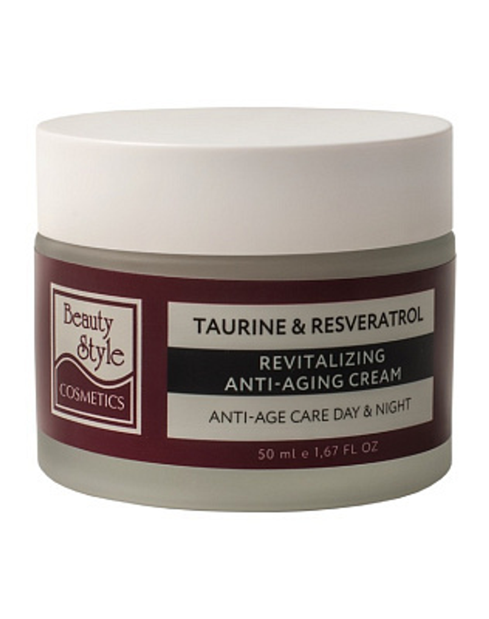 Крем возрождающий Anti Age plus 24 часа Крем возрождающий Anti Age plus 24 часа "Taurine & Resveratrol" 50 мл Beauty Style