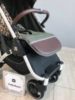 Коляска прогулочная Babalo 2024 Леопардовый текстиль на белой раме