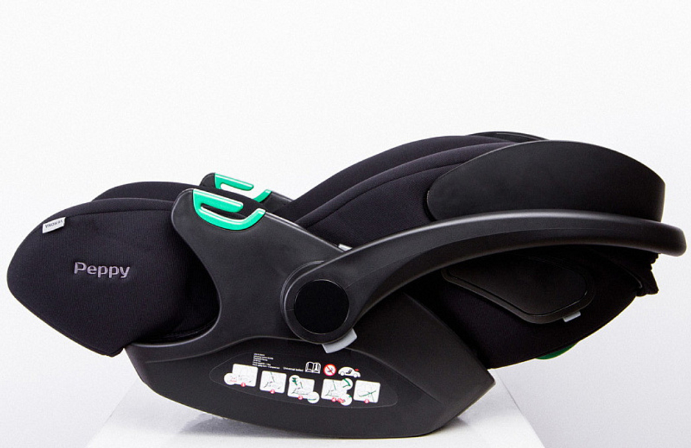 Детская коляска Peppy Monaco 3 в 1 с автокреслом Verona Black Sandstone (песочный), рама черная