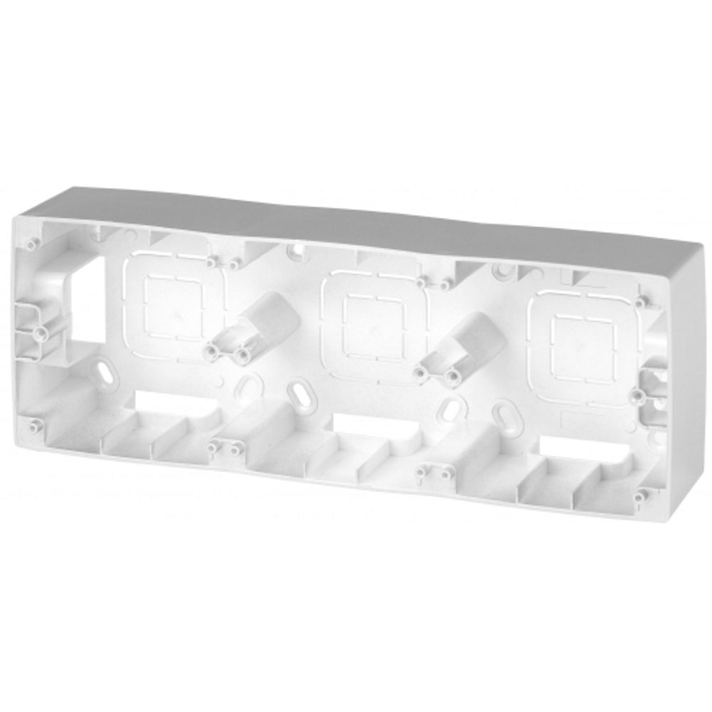 12-6103-03 ЭРА Коробка наклад. монтажа 3 поста, Эра12, алюминий