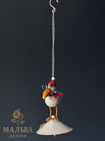 Кормушка "Серая ворона" D13xH21 см + 23 см подвес