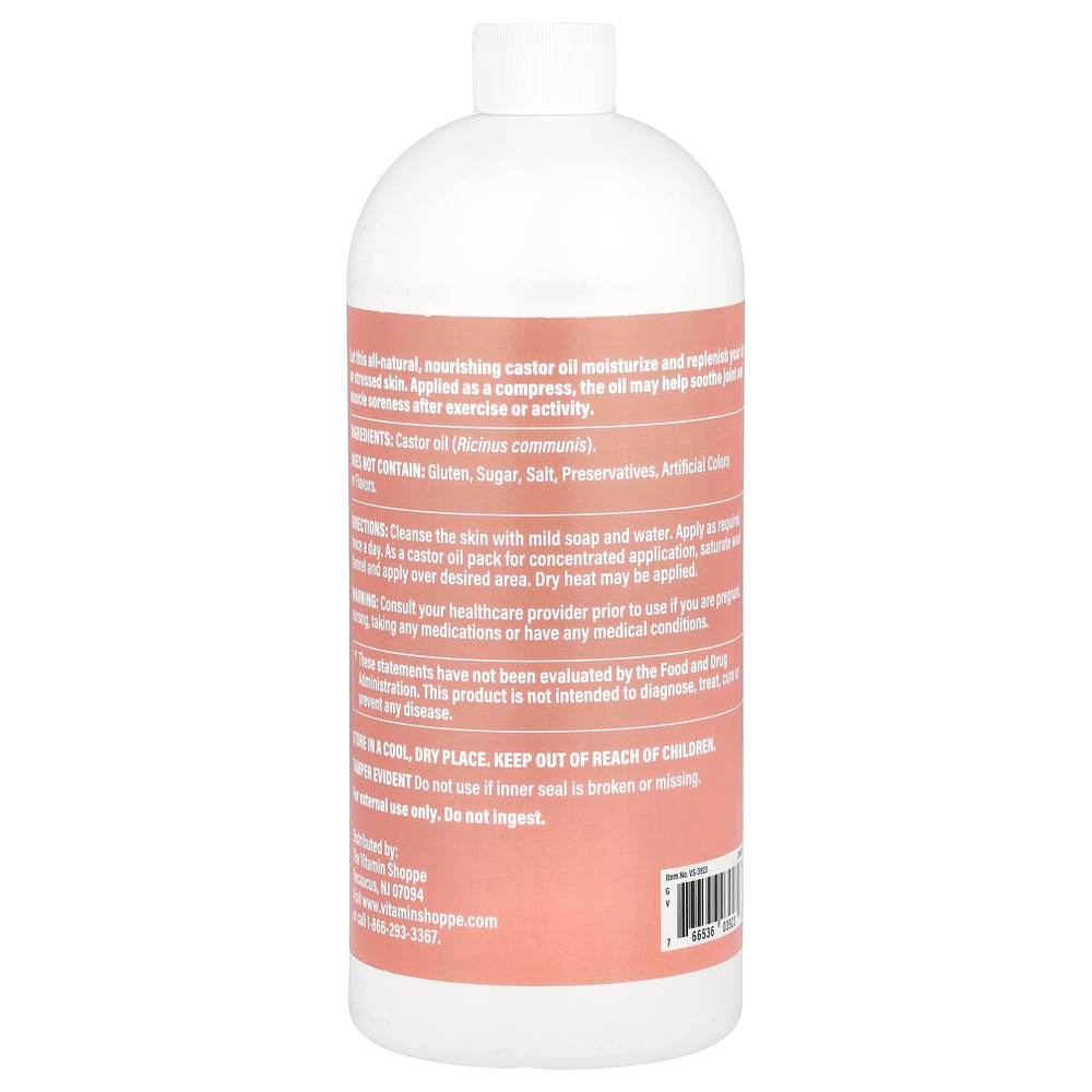 The Vitamin Shoppe, Касторовое масло, 946 мл (32 жидк. унц.)