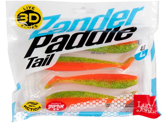 Виброхвосты LJ 3D Series ZANDER PADDLE TAIL 4.8in (12.00)/Z12 4шт.