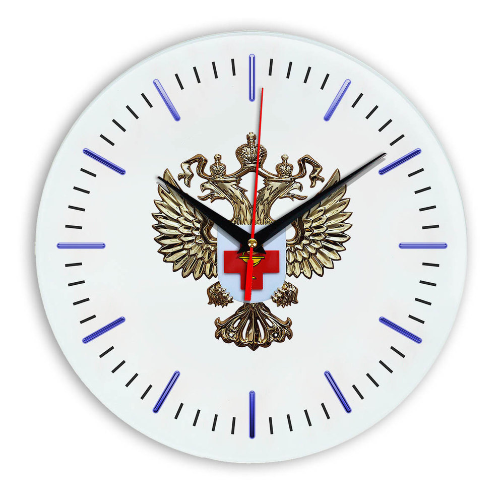 Настенные часы "Эмблема Здравоохранения 02 52" Декор для дома, подарок