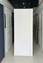 Дверь межкомнатная  Парма -2   белый матовый/золотой молдинг  SV