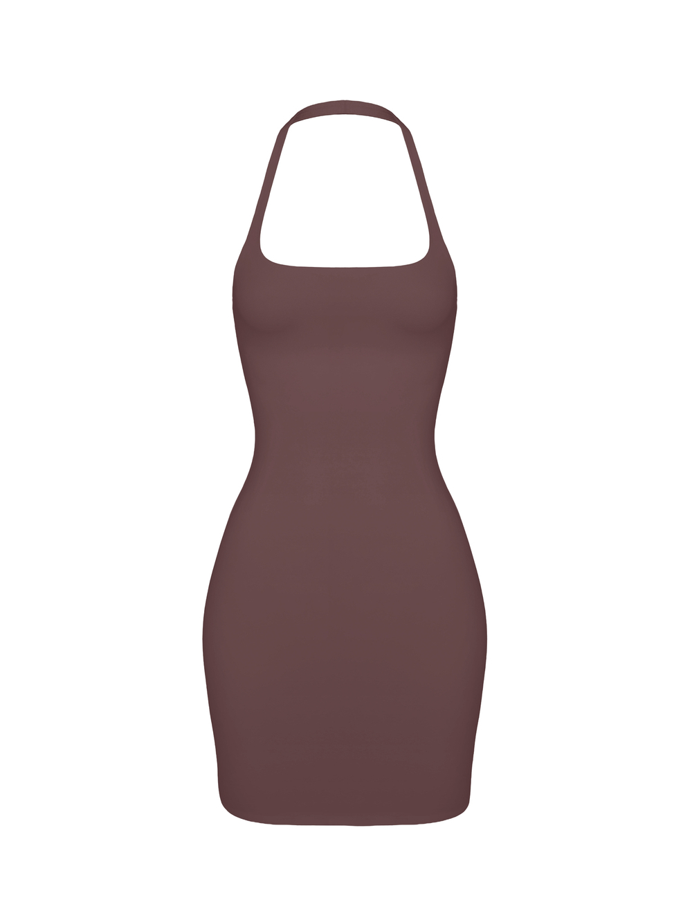 chocolate halter dress
