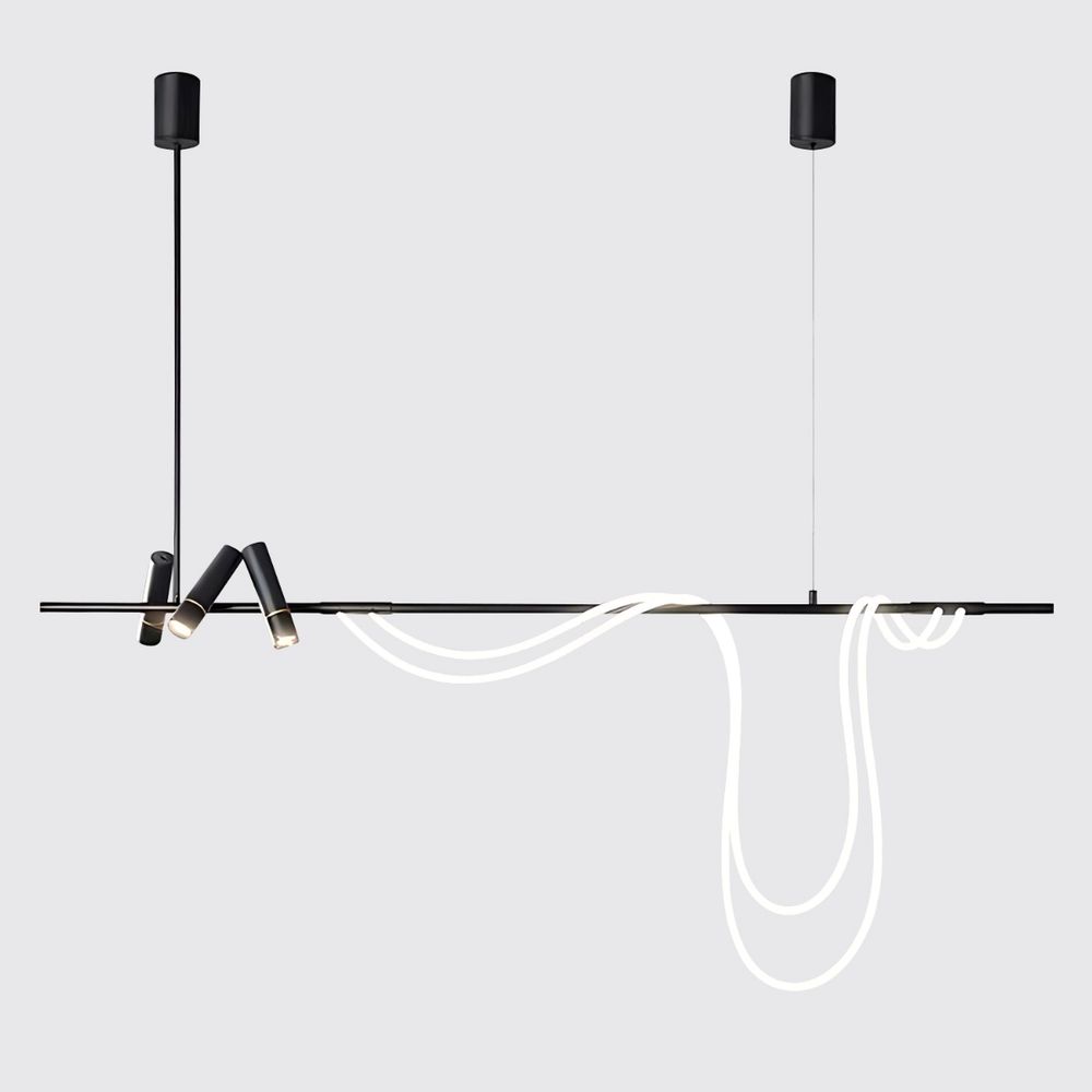 Подвесной светильник 7242P/L1200 black/white