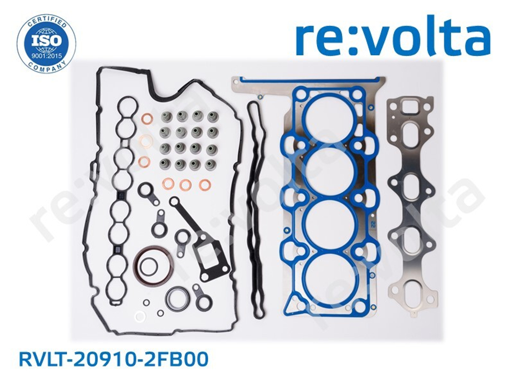Комплект прокладок двигателя полный Hyundai / Kia / D4HB / RVLT-20910-2FB00