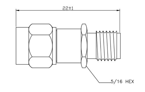 LT-DC-SMA-MF-18G, Ограничитель постоянного напряжения (DC Block), SMA (вилка/розетка), 18 ГГц