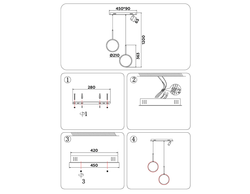 Ambrella Подвесной светодиодный светильник с пультом LineTech FL5272