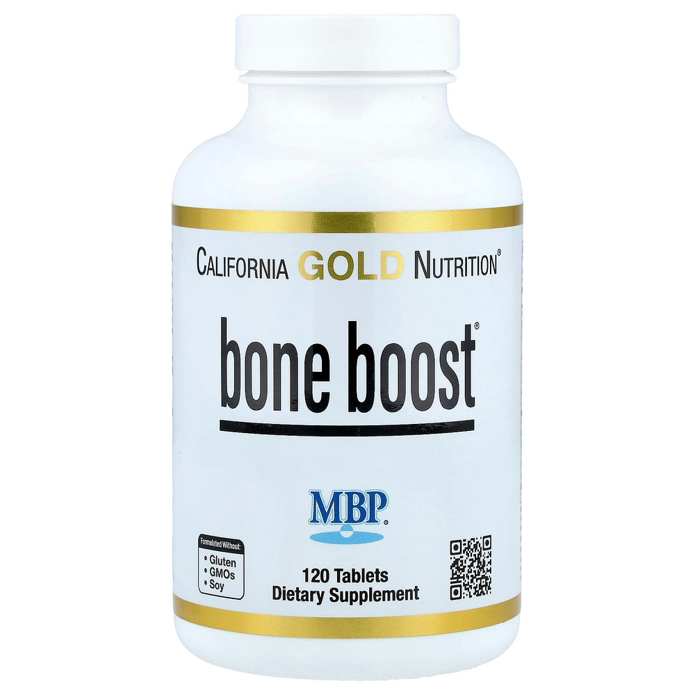California Gold Nutrition, Bone Boost®, добавка для здоровья костей с кальцием, магнием, витамином C и калием, 120 таблеток