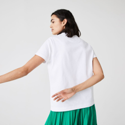 Женская теннисная футболка Lacoste SPORT Graphic Roland Garros - white/blue marine