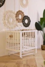 Кроватка детская Antemi Terra Light NEW с маятником НИК 17б белый