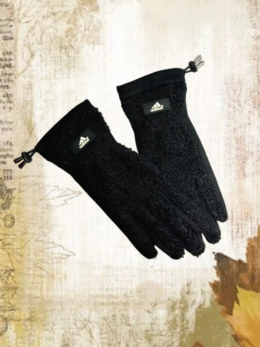 перчатки демисезонные теплые флисовые Adidas