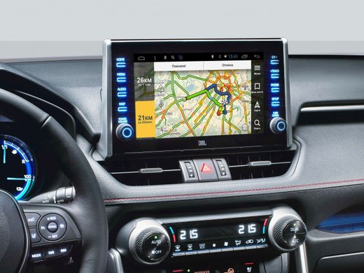Навигационный блок для Toyota RAV4 2019+ - Carmedia FT-7-3-7-PA на Android 9, 6-ТУРБО ядер и 4ГБ-64ГБ