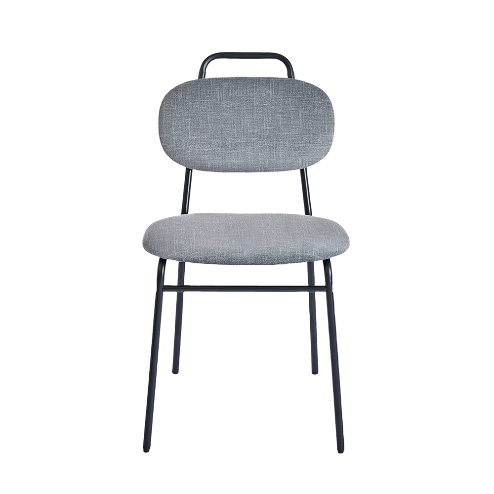 Стул MOLLY разборный черный каркас серое сиденье