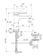 Смеситель для раковины CERAFINE O NUOVO BD908AA