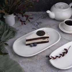 Блюдо овальное 27,5*15 см h2,3 см для подачи белое фарфор NEW P.L. Proff Cuisine [6]