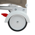 Манеж-кровать "Fortuna", лен, 2 уровня, москитка, 2 кольца, (Indigo) (бежевый)