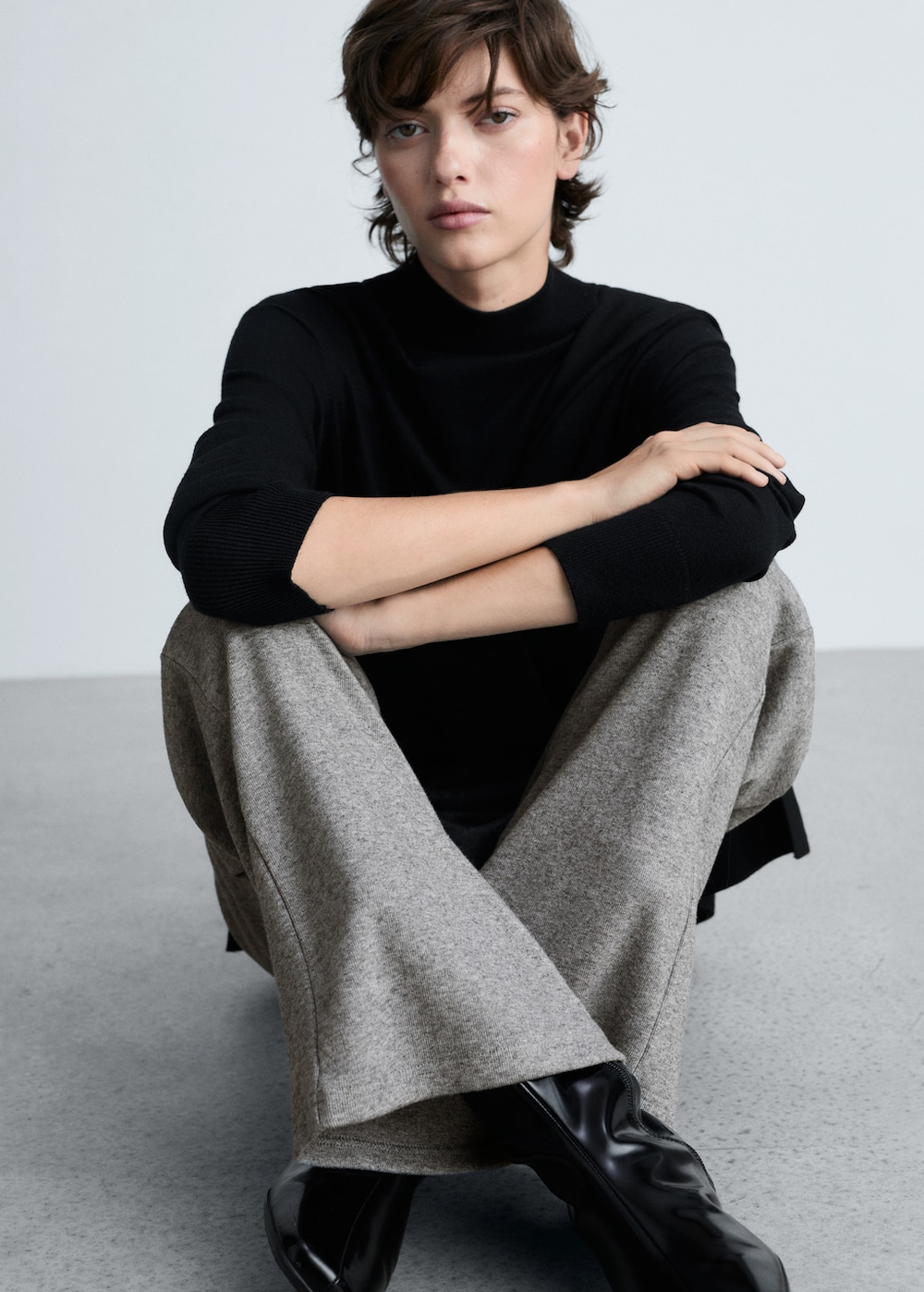 Прямые брюки из трикотажа