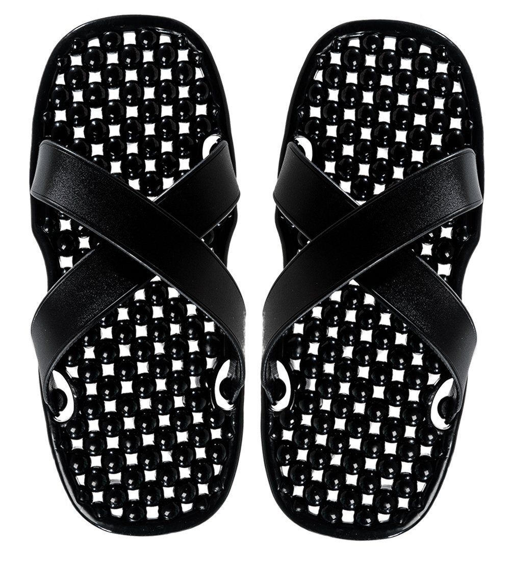 GAEM Home MSG-09/08-L Массажные тапочки черные, длина 26,5см