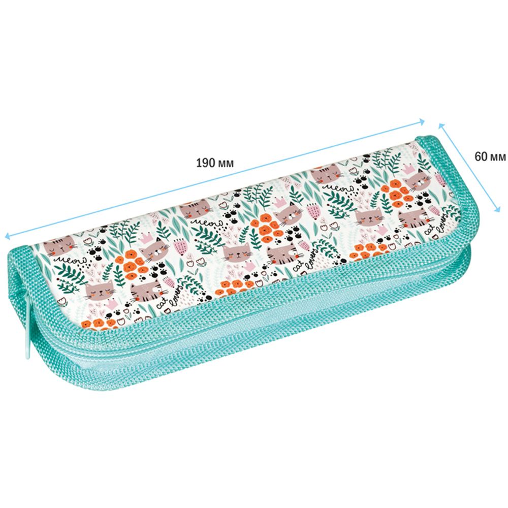 Пенал 1 отделение, 190*60 ArtSpace "Meow", ламинированный картон