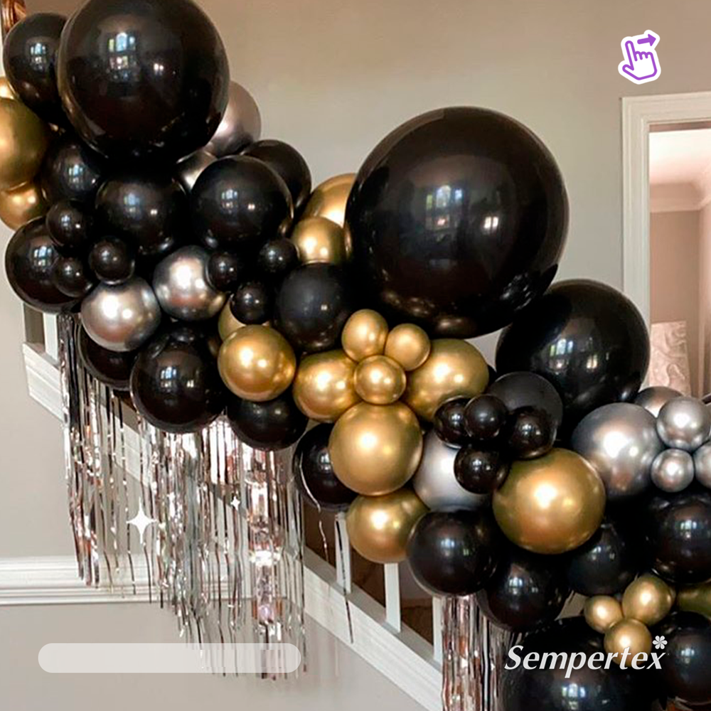 Шар 18" Черный, Пастель / Black 080 Sp