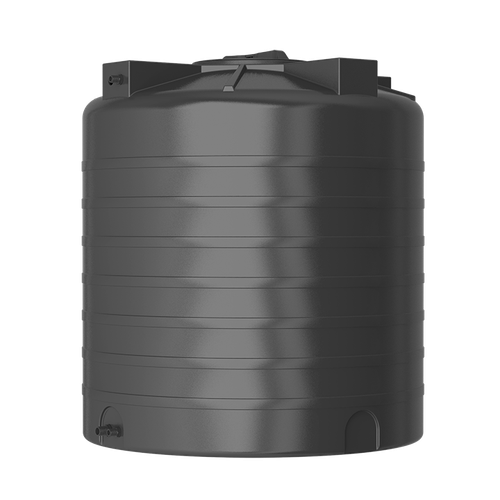 Ёмкость пластиковая пищевая Акватек ATV-1500 с поплавком 1500 л. вертикальный (126x126x142см;черный) - арт.555977