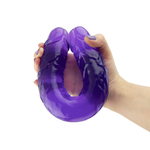 Фиолетовый двусторонний фаллоимитатор - 30,5 см. (Цвет: фиолетовый)