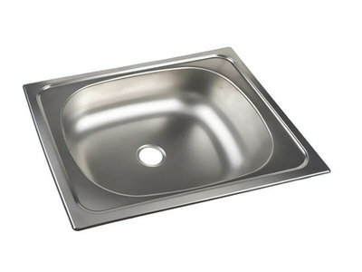 Мойка накладная нержавейка 40*50см, глубина 130/100мм, без сифона