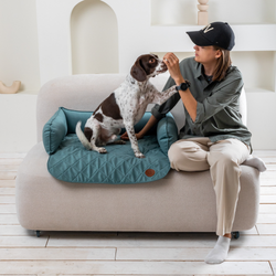 Диванный лежак из микровелюра, аквамарин 70х50 Rachel WOW