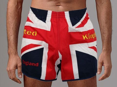 Мужские семейные трусы с принтом в виде британского флага (Размер: XL) (Цвет: разноцветный)