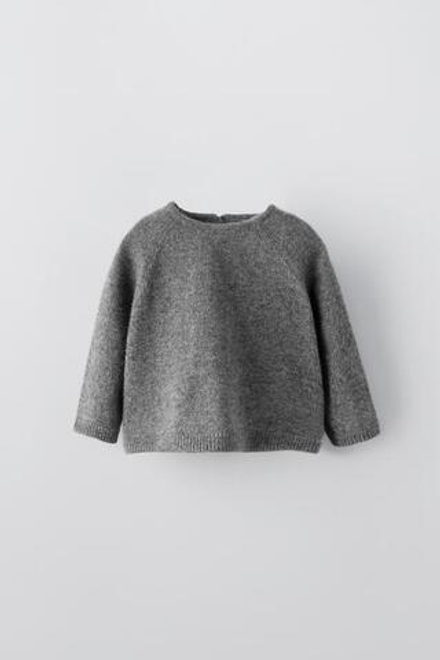 ZARA СВИТЕР ИЗ КАШЕМИРА «2 В 1», ТЕМНО-СЕРЫЙ