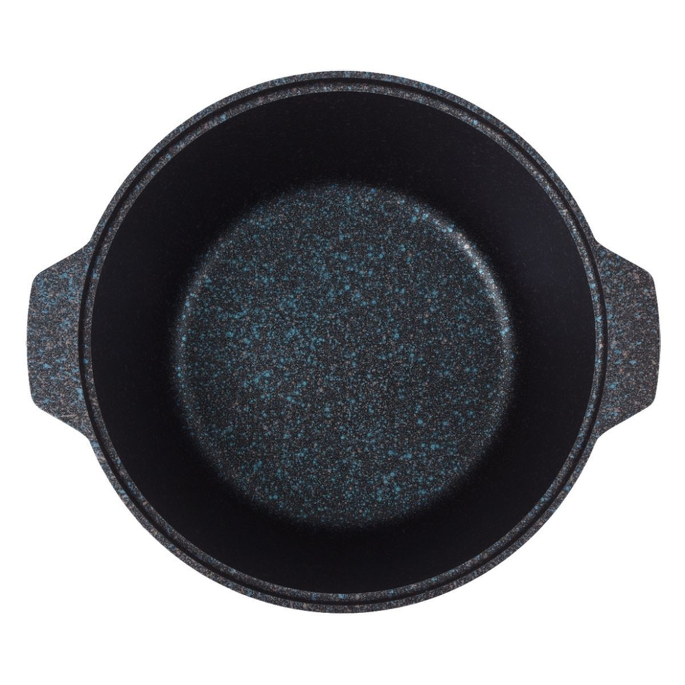 Кастрюля-жаровня алюминий, антиприг, 3 л, с крыш, Kukmara, Granit Ultra, жгг31а, син