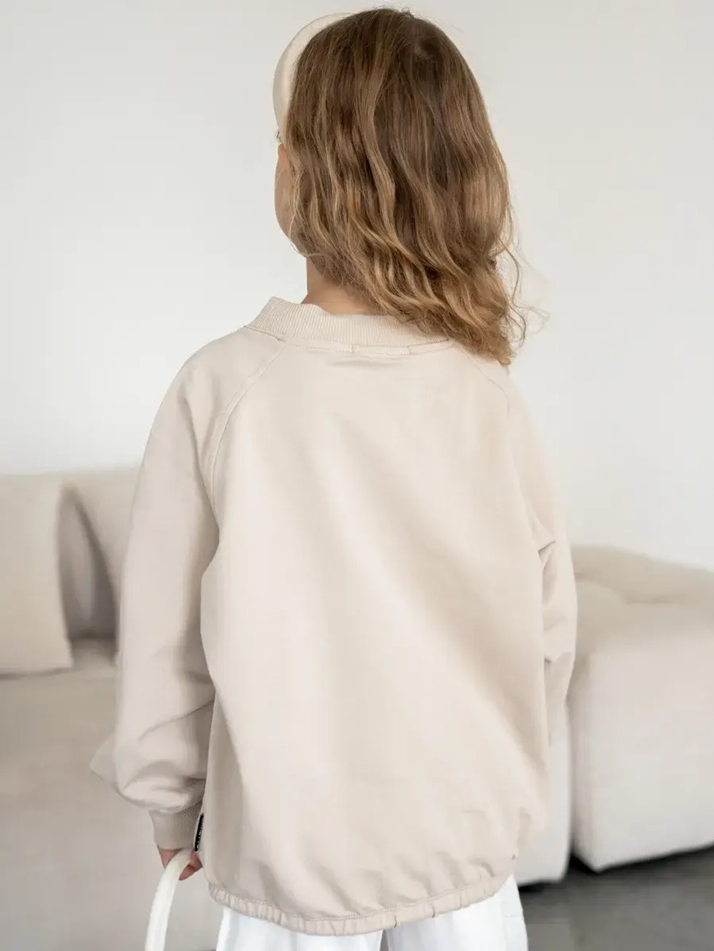 Свитшот для девочки осенний с завязками