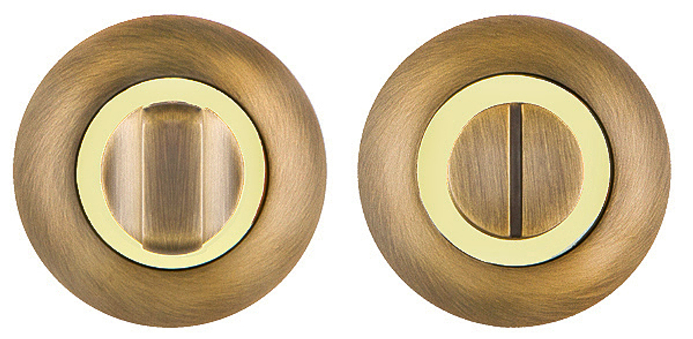 Завертка круг Фуаро BK6 RM AB/GP-7, цвет бронза/золото к ручкам ART RM AB/GP-7, LOUNGE AR AB/GP-7 (гарантия - 12 месяцев)