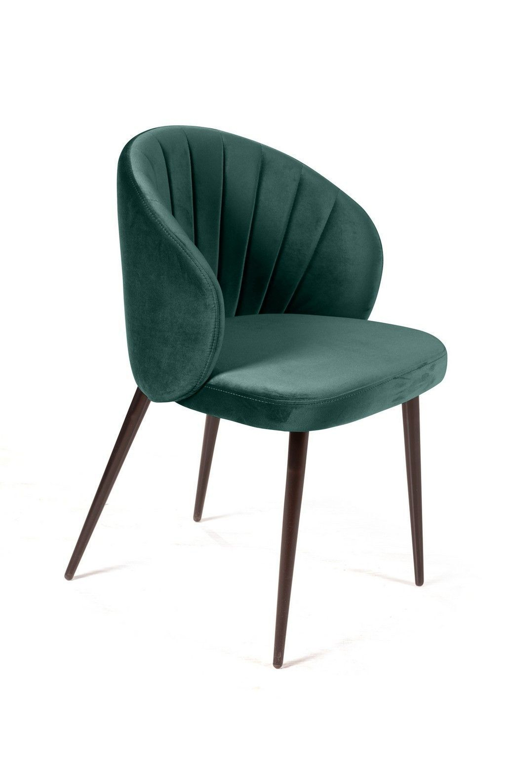 Стул Mont Blanc, бархат изумрудный 87 / черный конус