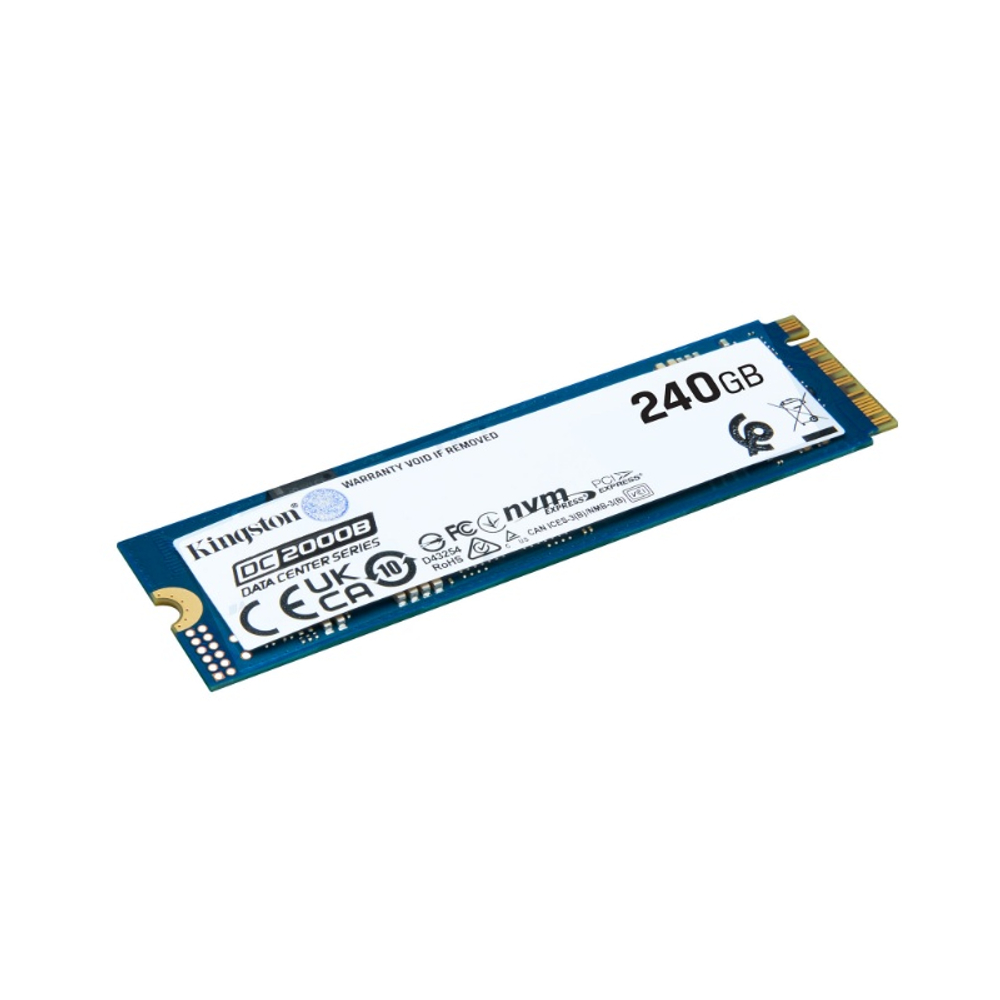Твердотельный накопитель SSD 240GB Kingston Enterprise DC2000B M.2 2280 NVMe Gen4x4 (R4500/W400MB/s) 175,2TBW