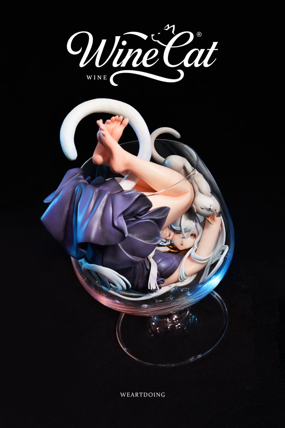 Лунная кошка в бокале / Moonlight Cat in a Glass