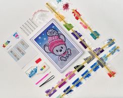 Aлмазная мозаика Мышка в шапке