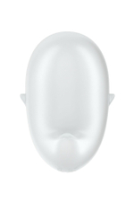 Белый вакуум-волновой стимулятор клитора с вибрацией Cutie Ghost