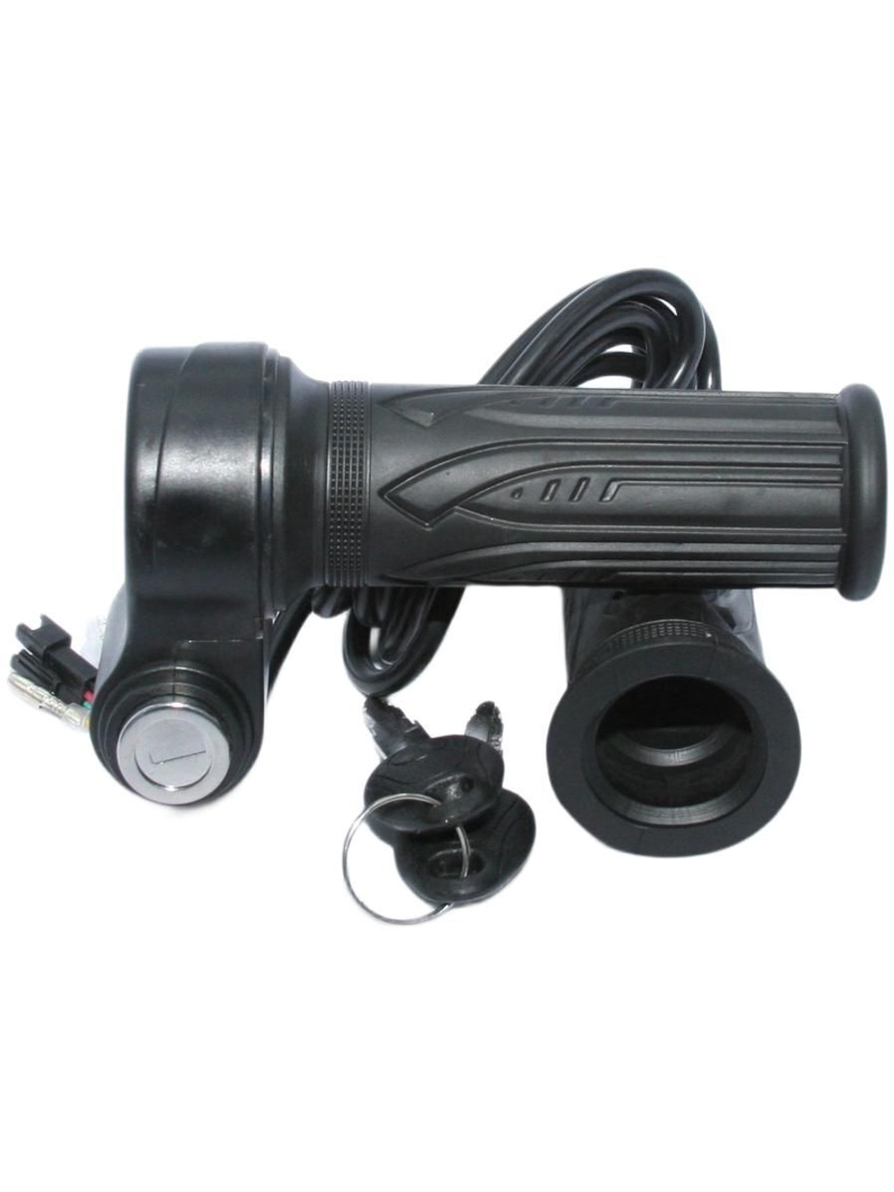 Ручка газа с замком зажигания и грипса для электросамоката универсальная